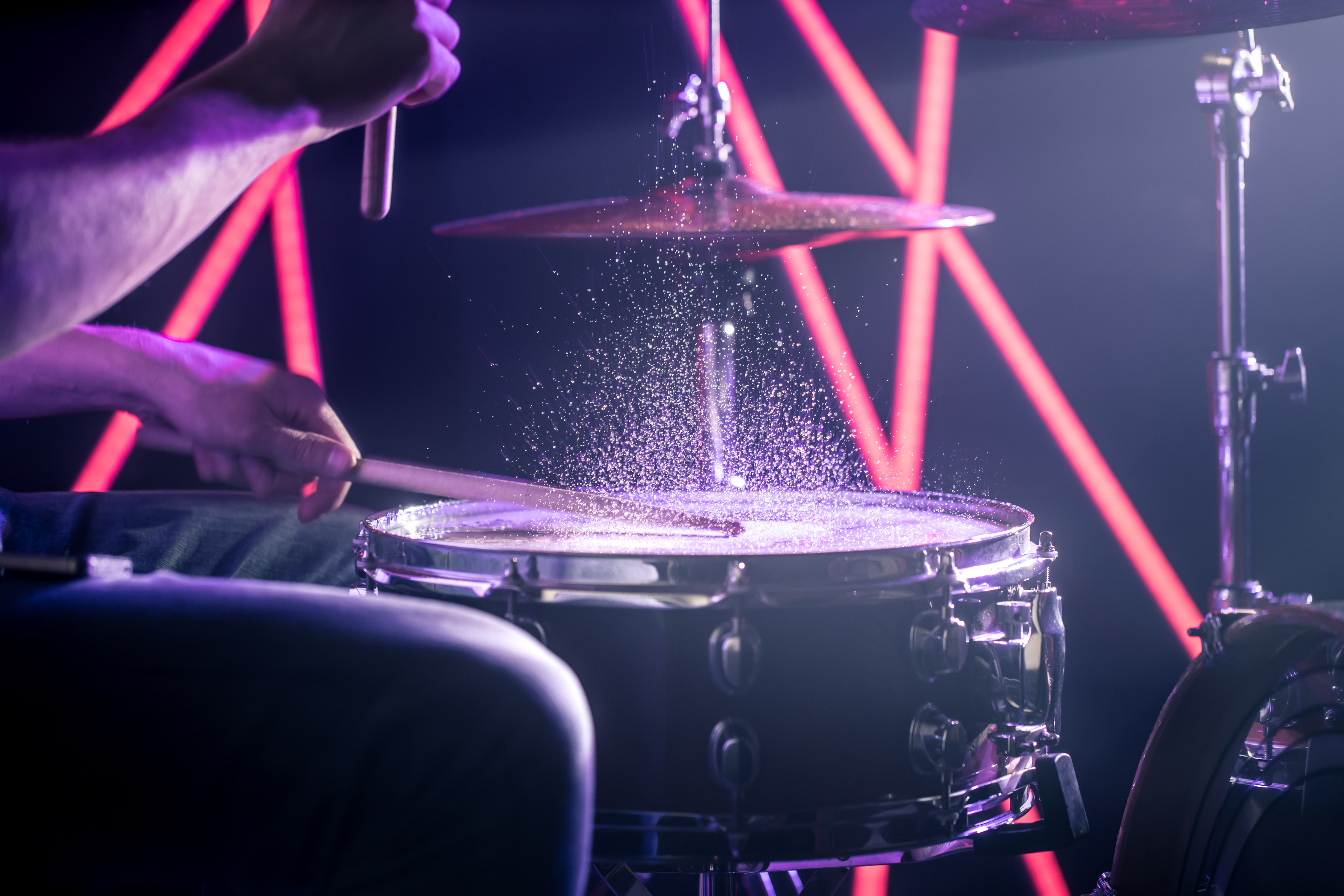 man playing drums